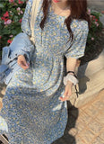 Romantic Floral O-Neck Long Maxi