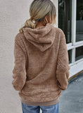 Casual Fleece Zipper Long Sleeve Hooded