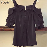 Size Off Shoulder Solid Shirts + Color Matching Mesh Long Skirt Sets Summer Casual Ruffles Slash Neck Female Two-piece