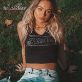 2020 Summer Cute Bling Bling Vest Sparkle Crop Top Vest Tees Sexy Tie Bow V-Neck TShirts Women Summer Clothes