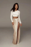 Slim Pit Spring Dress Elegantly Opened Women's Skirt INS Long