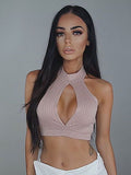 Hot Women Sexy Off Shoulder Bustier Tank Vest Tube Crop Tops Bodycon Solid Clubwear Hole Strapless Bra Tank Vest Outwear-Outfit