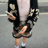 Winter Clothing Vintage Sweater for Women 2023 Ropa Mujer Fashion Punl Skull Pull Femme Casual Fashion Knit Cardigan Coat-Outfit