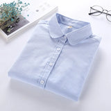 Women Blouse Shirts 2021 New Spring Style White Long Sleeve Blouses Women Casual Solid Colors Oxford Shirts Plus Size
