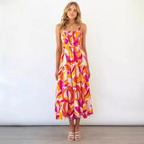 Summer Women's Commuting Sleeveless Hottie Prints Long Sling