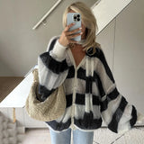 2025 Explosion Easing Loose Lazy Striped Sweater
