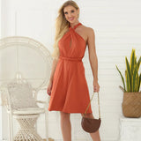 The Summer Of 2023, A Fashionable Style Of Women's Wear With Solid Color Banding, Sexual Bare Back Skirt And More French Bridesmaid Skirts Are Worn On Behalf Of One Generation.-Outfit