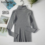 2022 Basic Turtleneck Women Sweaters Autumn Winter Tops Slim Women Pullover Knitted Sweater Jumper Soft Warm
