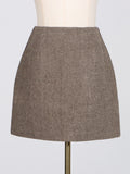 Toloer Wind High-Waist A-Line Skirt Autumn 2024 New Fashion Three-Dimensional Flower Splicing Design Sense Short Skirt-Outfit
