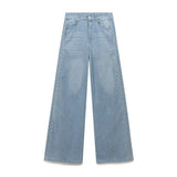 Homemade New Women's Classic Slenipe Embroidered High-Rise Easier