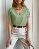 100% Cotton T Shirt Women Summer New Oversized Solid Basic Tees 9 Color Casual Loose Tshirt Korean O Neck Khaki