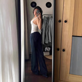 Hottie Low-Waisted Micro-Tipped Jeans Woman Summer Little A-Style Big Horn Straight Broad Leg