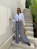 Summer Leisure Wide Legs Burst Loose Casual Fashion Trousers