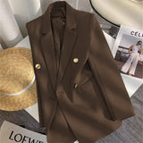 Toloer Spring And Autumn Women's Korean Version Of The New Design Sense Simple Temperament Fashion Suit Long Sleeve Coat Candy Green Suit-Outfit