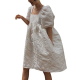 2020 New Summer And Autumn Fashion Women Clothes Hubble-bubble Sleeve Sqaure Collar Lantern Sleeves Pullover