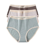 3 pcs/pack ! High Waist Women Panties Plus Size Cotton Birefs Undewear XXL-4XL Girls