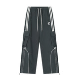 Vintage Piping Details Cargo Sweatpants-Outfit