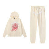 55555 Hip Hop Printed Letter Cobweb Hoodie Hoodie Couple Style Hoodie Trend-Outfit
