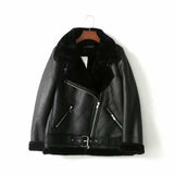 2024 Autumn And Winter 2024 New Women's Street Fashion 6 Color Motorcycle Fur Integrated Coat W015 086-Outfit