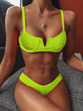 Toloer New Bikini Ebay Bikini V-Neck Swimsuit Ladies Splits Swimsuit Direct Sale-Outfit