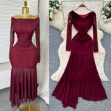 Wind Hanging Neck Sling Dress Women Summer Shiny Folds Design Ass Short