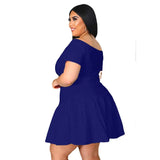 Size Sets Skirts Women Fashion Casual Crop Top Mini Skirt Two Piece Solid Outfits New Uniform Summer Wholesale