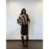 Niche Curry Syringe Knitted Shirt Women's Casual Straight Straight Slim Skirt