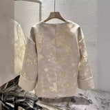 Chinese Style V-Collar Shirt Coat Inclined Door Flap Buckle Tang Dress Blouse Women's 2024 Spring Vintage Popular Shirt-Outfit