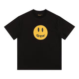 Drewhouse Classic Smiley Face Printed Short-Sleeved High Street Tide Brand Casual Loose Couple T-Shirts-Outfit