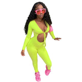 Streetwear Black White Jumpsuits Womens One Piece Outfits Bandage Long Sleeve Jumpsuit Hollow Out Bodycon Jumpsuit