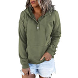 Autumn Winter Fashion Hooded Sweatshirt Women Warm Long Sleeve Solid Color Loose Pullover Top Clothes Casual Pocket