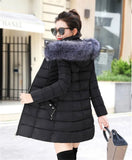 Winter Jackets Coats 2020 New Parkas Women Down Cotton Jackets Warm Outwear Faux Fur Collar Hooded Female Long Jacket