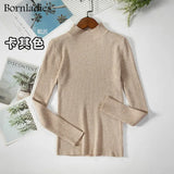 Autumn Winter Basic Turtleneck Knitting Bottoming Warm Sweaters 2021 Women's Pullovers Solid Minimalist Cheap