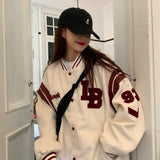 Spring Coat American Baseball Bomber Jacket Loose Retro Men Women Couples Tops Harajuku Plus Size Jackets