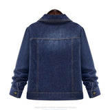 size 5XL 2020 Autumn Winter Women Denim Jacket Long Sleeve Short Denim Coat For Women Jeans Jacket Plus Size