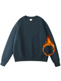 Winter Fleece Sweatshirt Women Oversize Green Tops Loose Thick Velvet Warm Sweatshirts Women Thick Fleece
