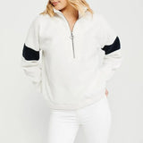 Patchwork Fleece Sweatshirts 2021 Autumn Winter Warm Hoodies For Women Casual Long Sleeve Zipper Teddy Hoodie Loose