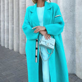 autumn and winter new temperament coat women's casual loose and thin mid-length woolen