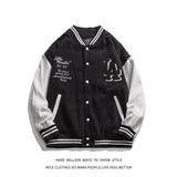 Women Baseball Jacket Men's Coat PU Leather Sleeve Harajuku Bomber Jackets Hip Hop couples loose Varsity