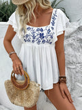 Summer New Printed Collar T-Shirt
