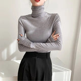 Sweater Women's Long Sleeve 2021 Winter New Knitted Pullover Bottoming Shirt Slim Basic Top Korean Fashion