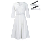 Women's New V-Neck Fashion Temperament Folds Elastic Temperament Elegant African