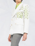 Fashion Women's Blazer Notched Collar Hollow Out Design Double Breasted Solid Color Suit Jackets Spring 2023 New