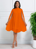 Women's 2025 New Temperament Fashion Chiffon Cape Bat Sleeve Large