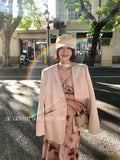 Xixi 2025 Autumn New White Standard Temperament Long-Sleeved Small Suit Short Coat Loose Casual Suit