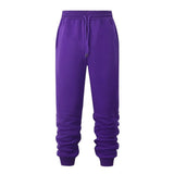 Fashion Brand Men Solid Color Sweatpants Men's Simple Slim Wild Trousers Spring New Drawstring Casual Pants