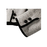 Autumn And Winter Retro New Fashion Double Buckle Leisure Long Temperament Bump Color Small Collar Hairs Of The Coat