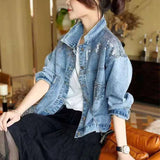 Coat Girl In Short Early Autumn Blouse Squint Large-Size Loose Korean Version Of The Autumn Dress 2025 New