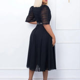 Belt 2025 New Fashion Splicing Chiffon Nails African