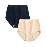 2 pcs/lot High Waist Panties Cotton Underwear Women Solid Plus Size Female Lingerie M -